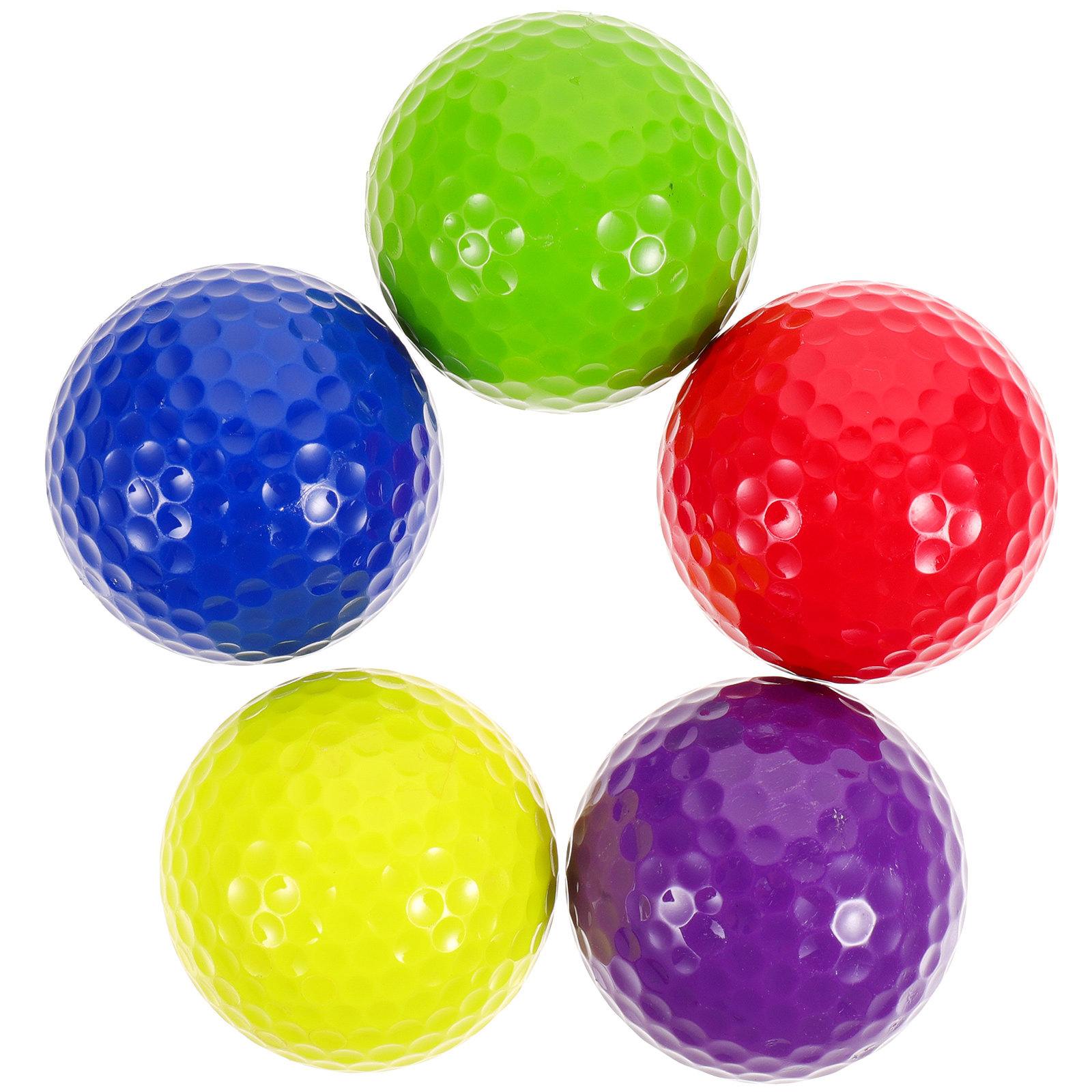 Golf Exercise Equipment - 5개 플라스틱 연습용 골프공 컬러 전문가용