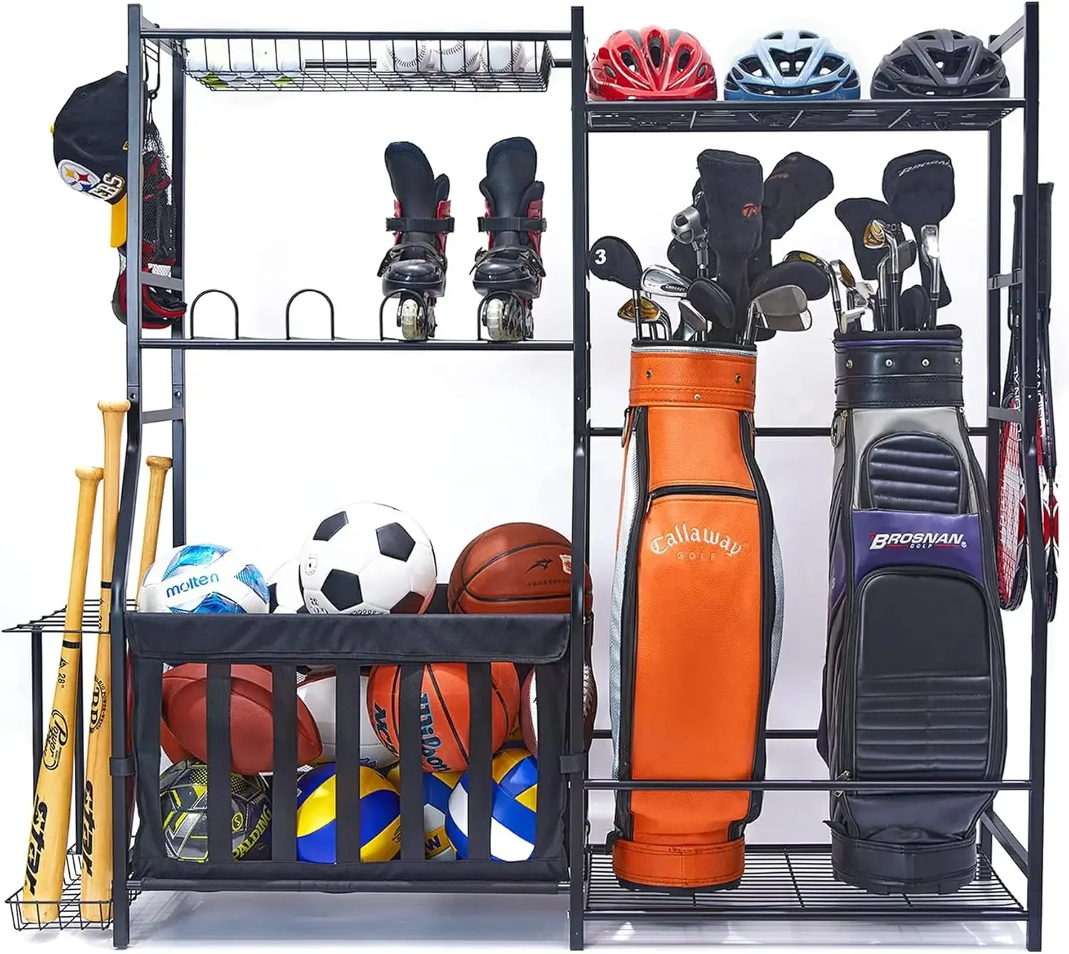 Golf Equipment Organizer For Garage - 차고 스포츠 용품 정리함 골프백 스탠드