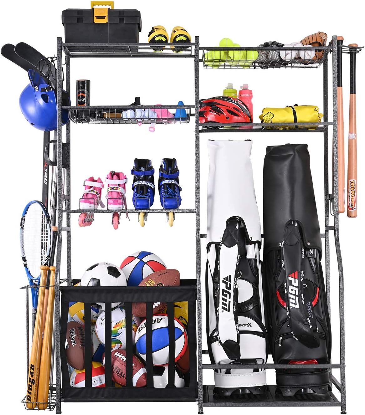 차고 스포츠 장비 보관 스탠드, 골프백 2개 정리대,  - Golf Equipment Organizer For Garage 리뷰 및 가격