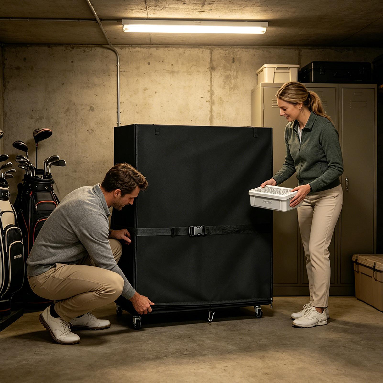 골프 가방 보관 커버 옥스포드 방진 방수 차고 정리함  - Golf Equipment Organizer For Garage 리뷰 및 가격