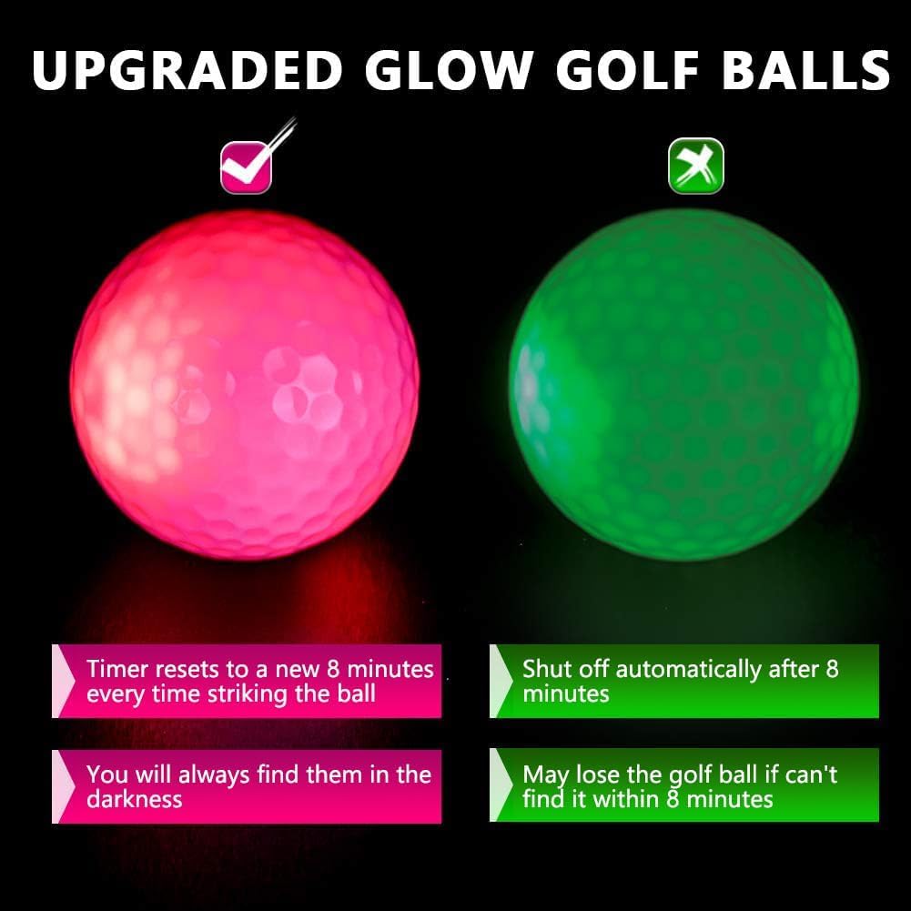 야광 골프공 LED 조명 골프공 야간 골프 선물 세트  - Golf Equipment Gifts 리뷰 및 가격