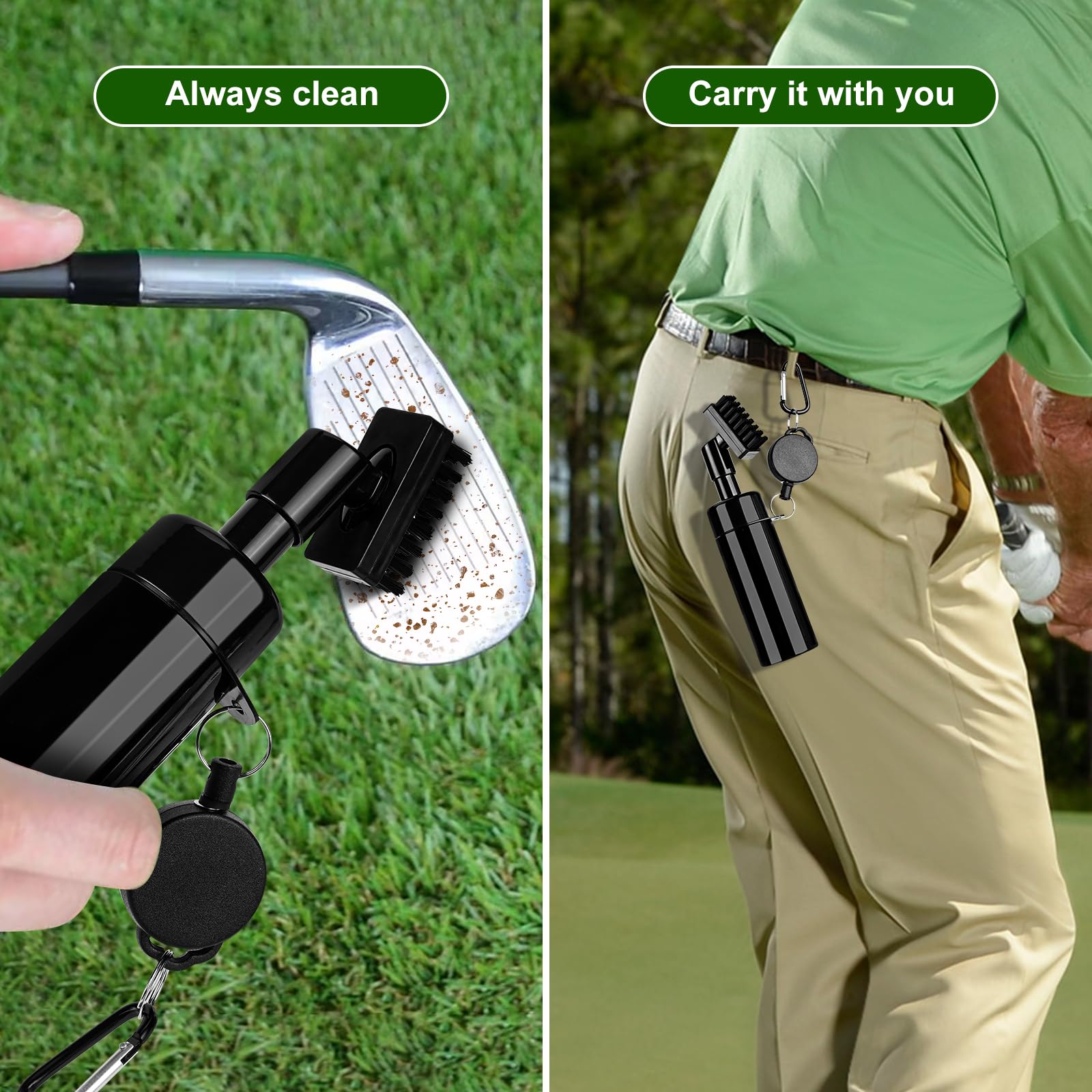 골프 클럽 헤드 청소 브러시, 개폐식 버클이 있는 U자 - Golf Equipment Indoor 리뷰 및 가격